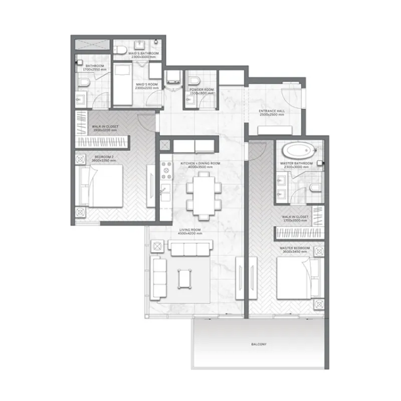 2 bed