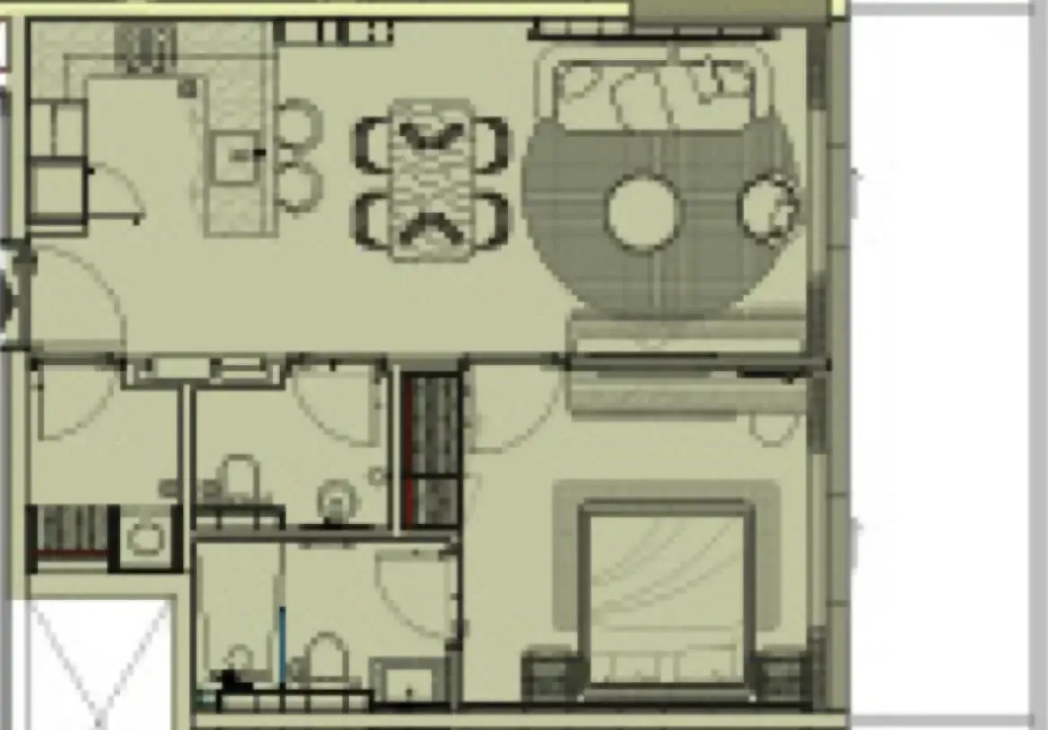 1 bedroom floor plan