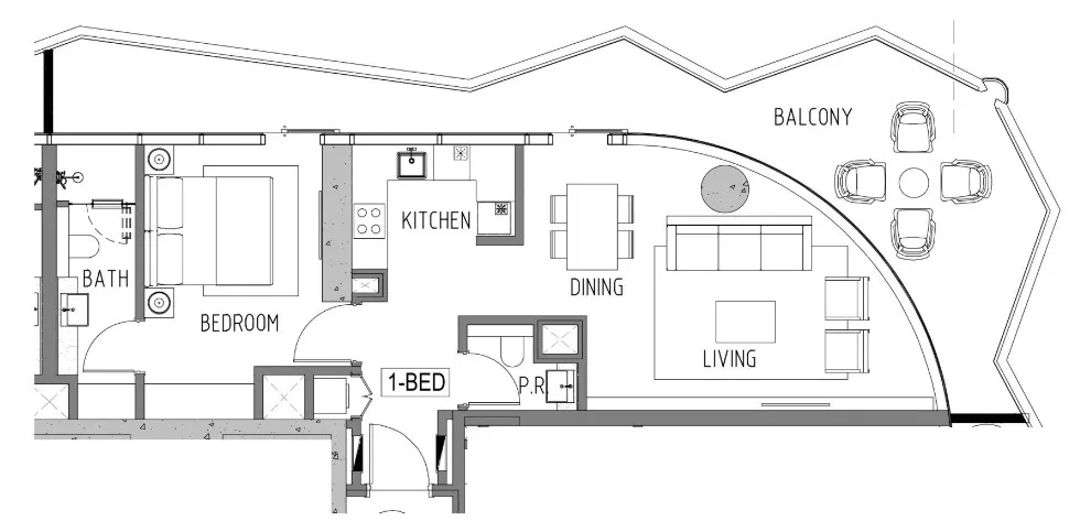 1 bed