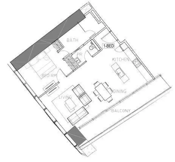1 bed