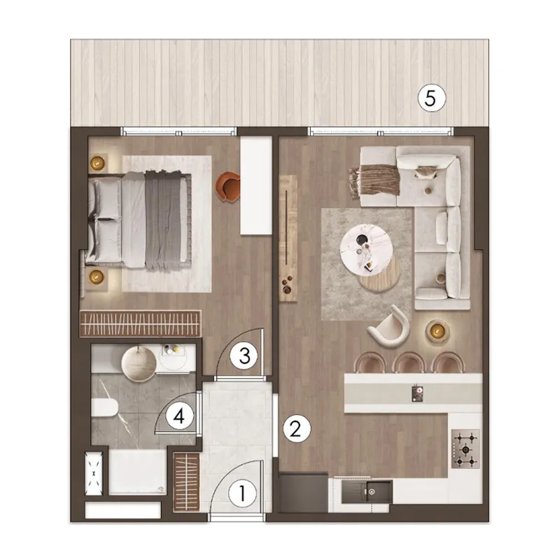 Akoya Cadde Halkalı — 5 Bedrooms floor plan