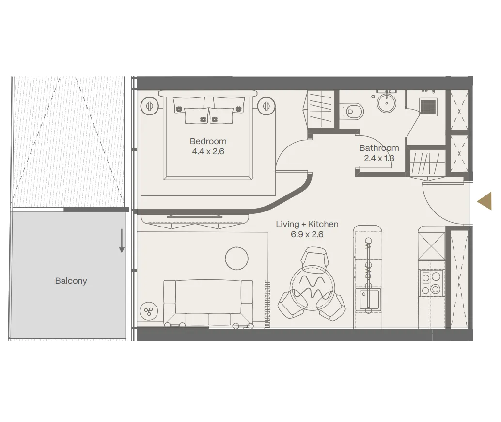 Panorama by Elie Saab — 3 Bedrooms floor plan