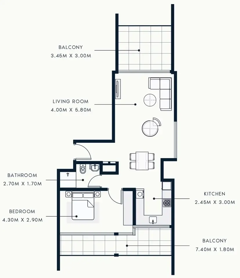 1 bed