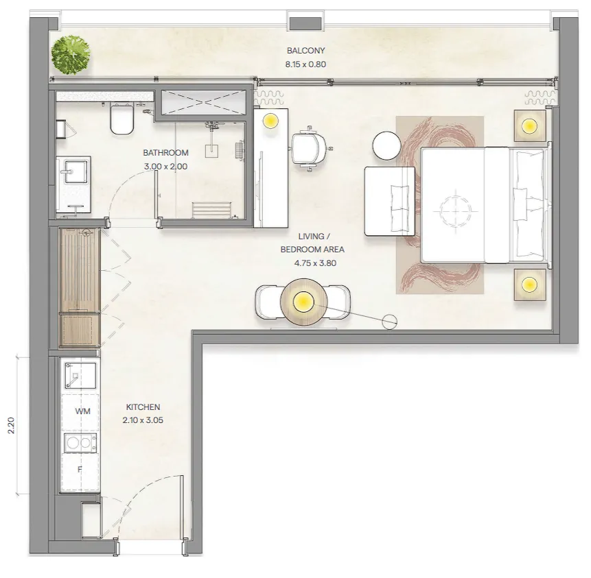 Studio floor plan
