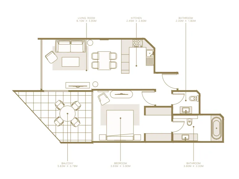 1 bed