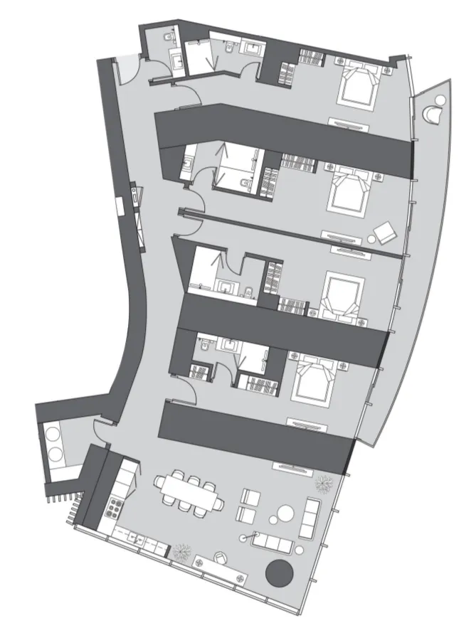 4 bed