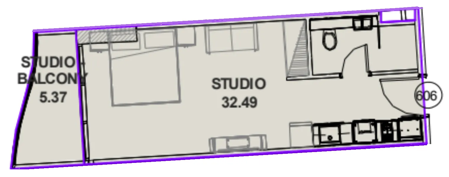 Lucky Aeon Lucky Oasis Residence Studio floor plan