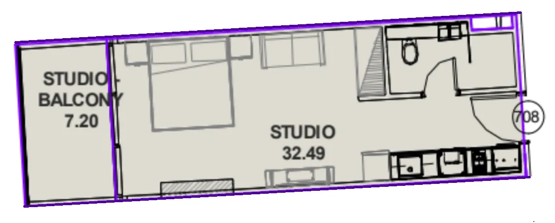 Lucky Aeon Lucky Oasis Residence Studio floor plan