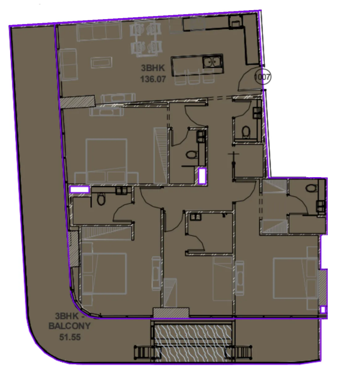 Lucky Aeon Lucky Oasis Residence 3BR floor plan