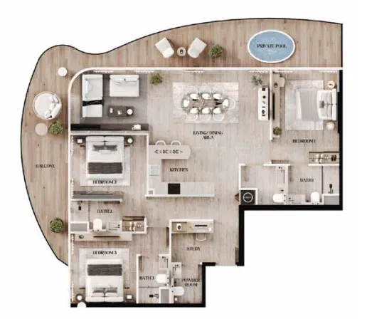 3 bed