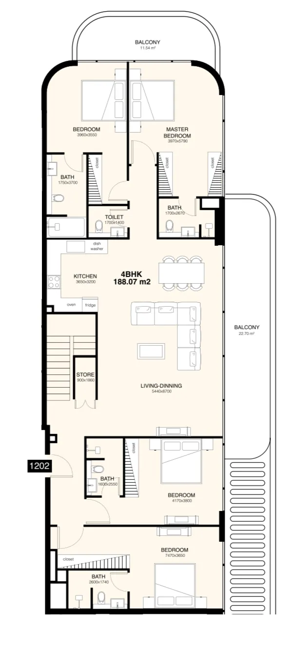 Mr. Eight Development Villa Del Gavi 4BR floor plan
