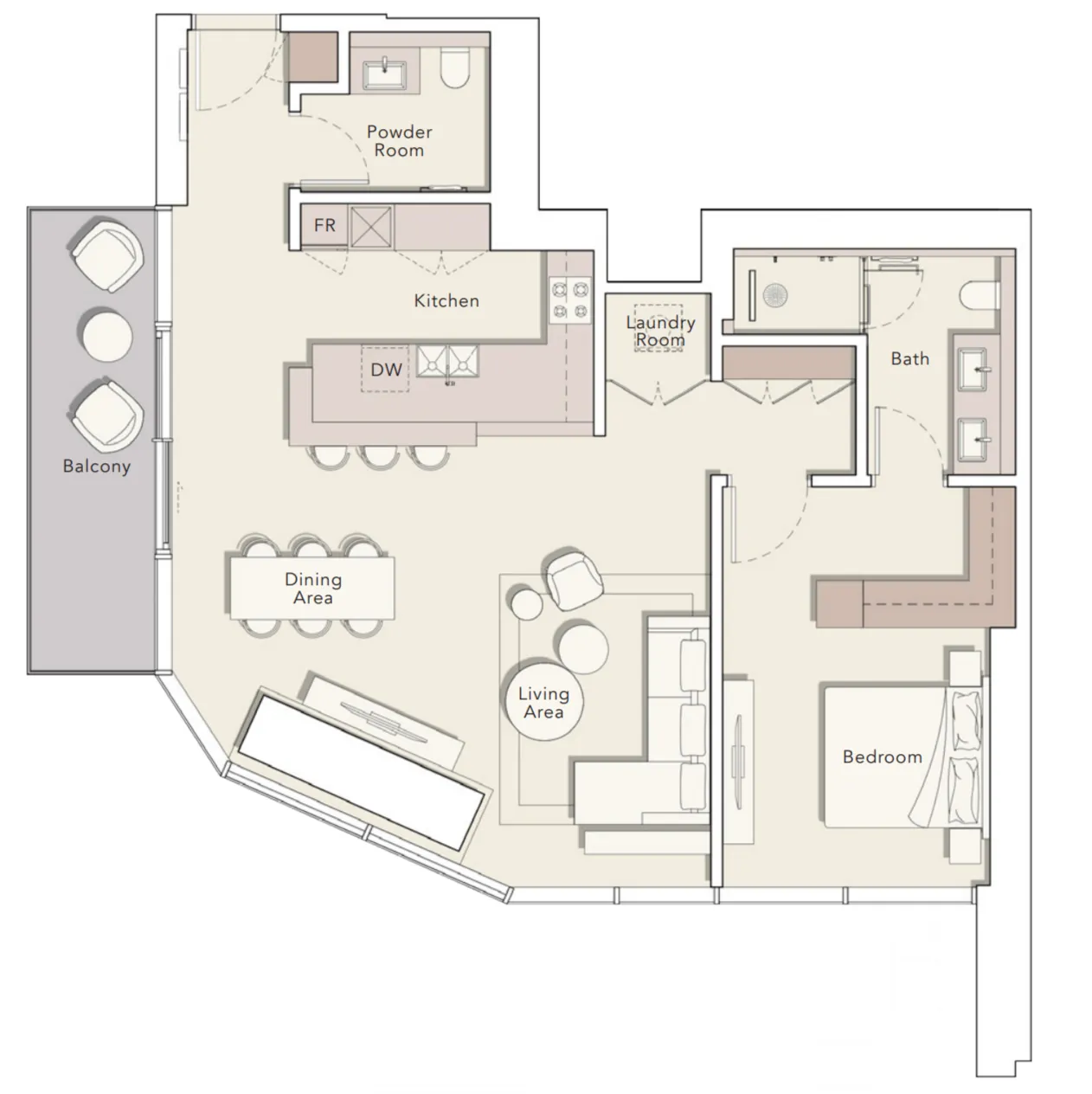 1 bed