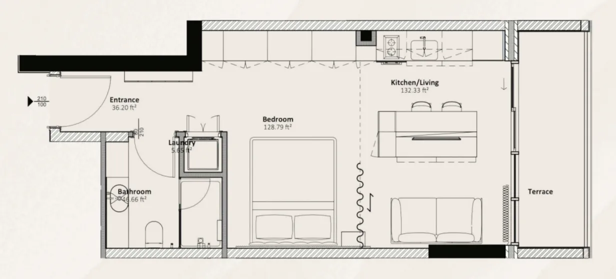 Studio floor plan