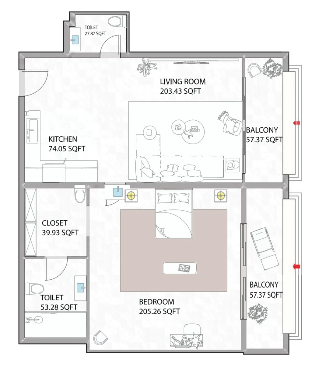 1BR Layout