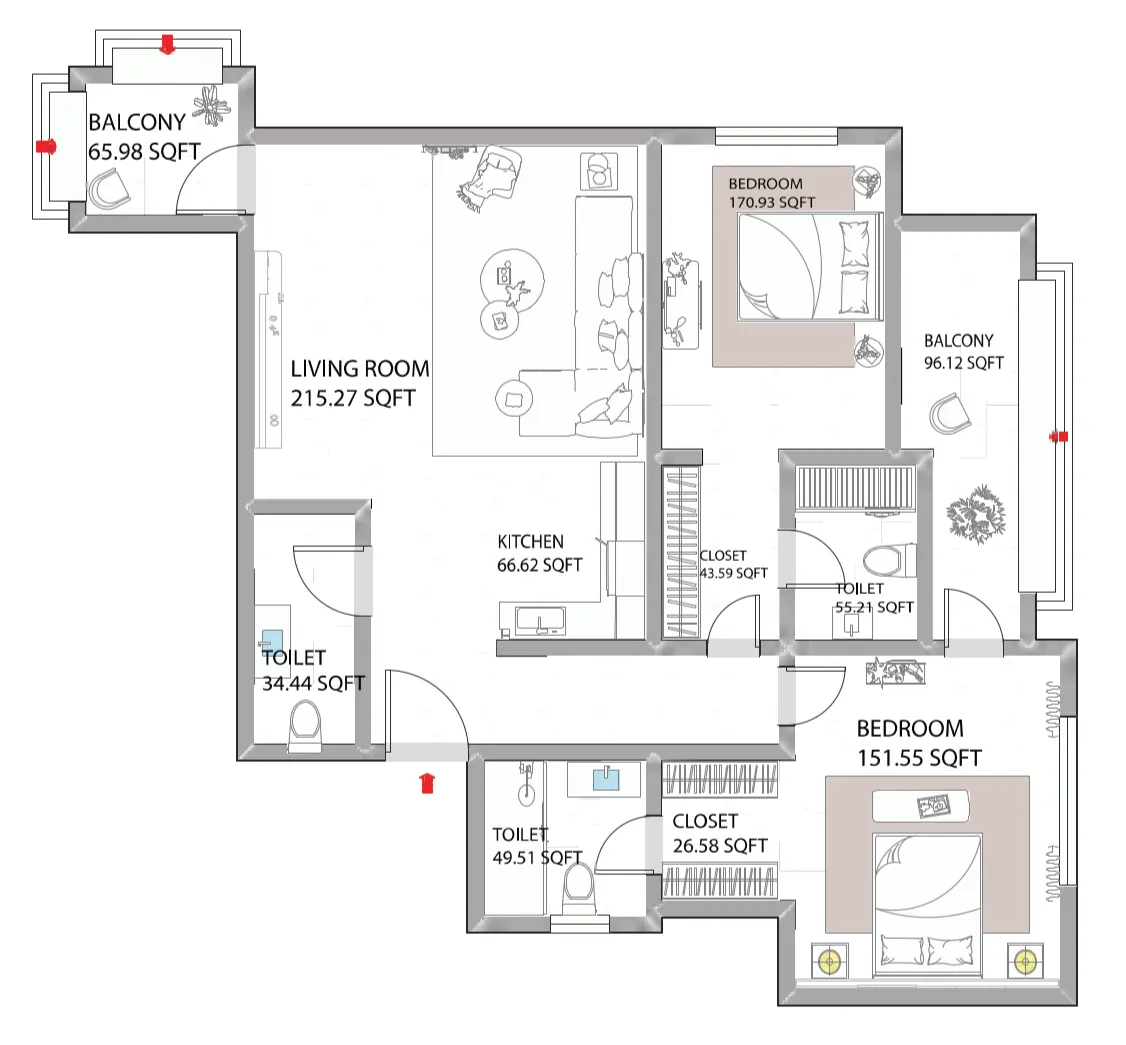 2BR Layout
