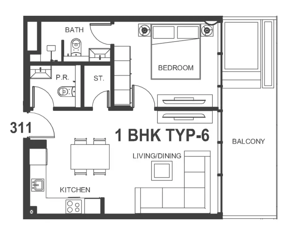1BR Layout