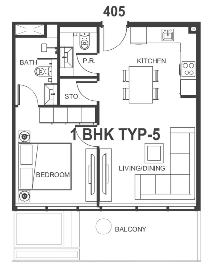 1 bed