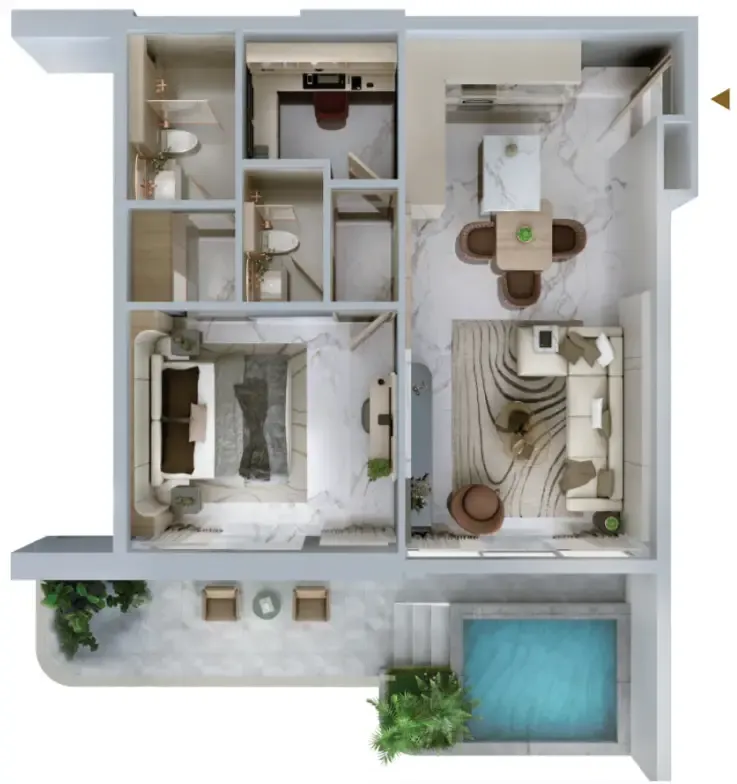 1 bed