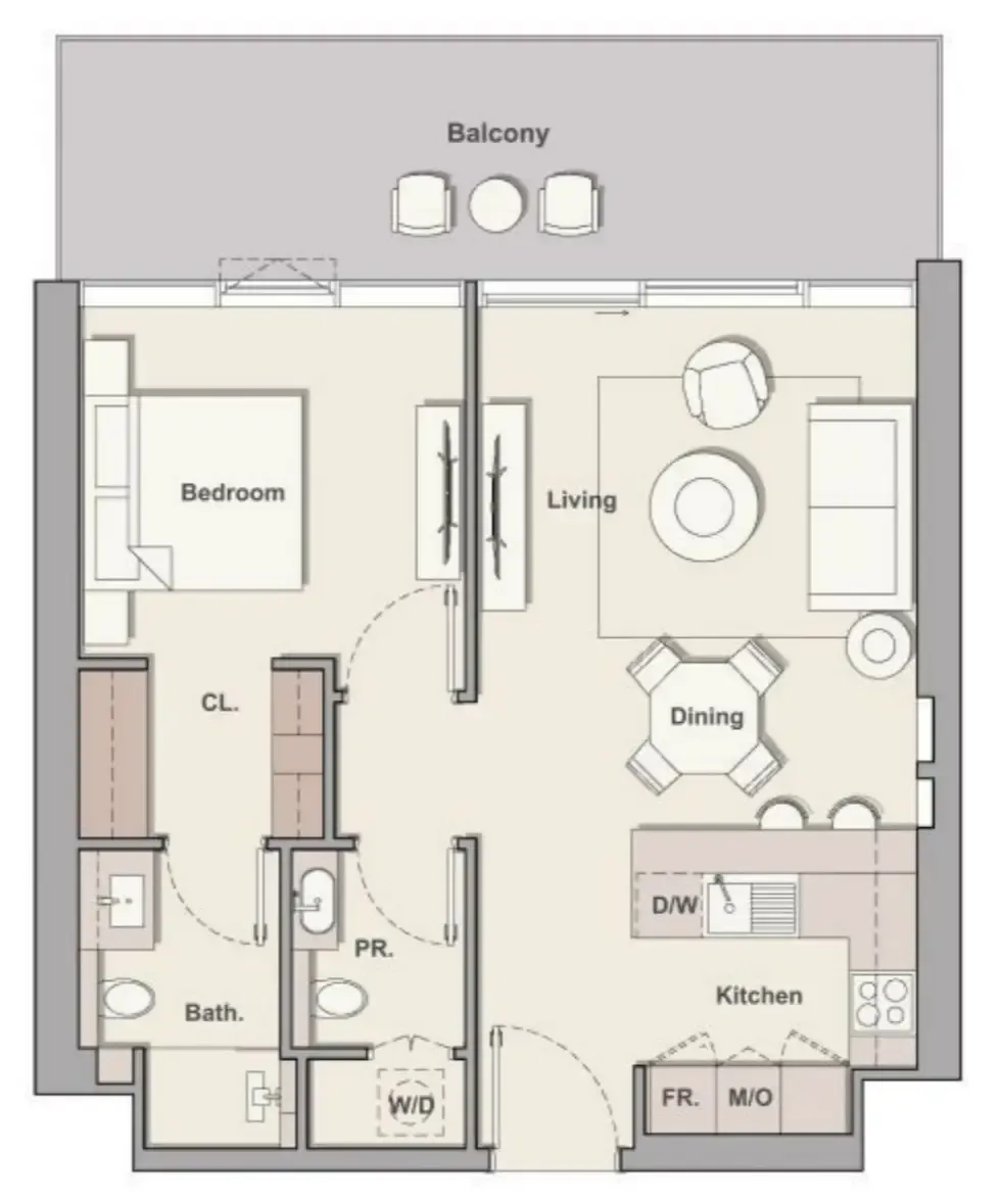 1 bed
