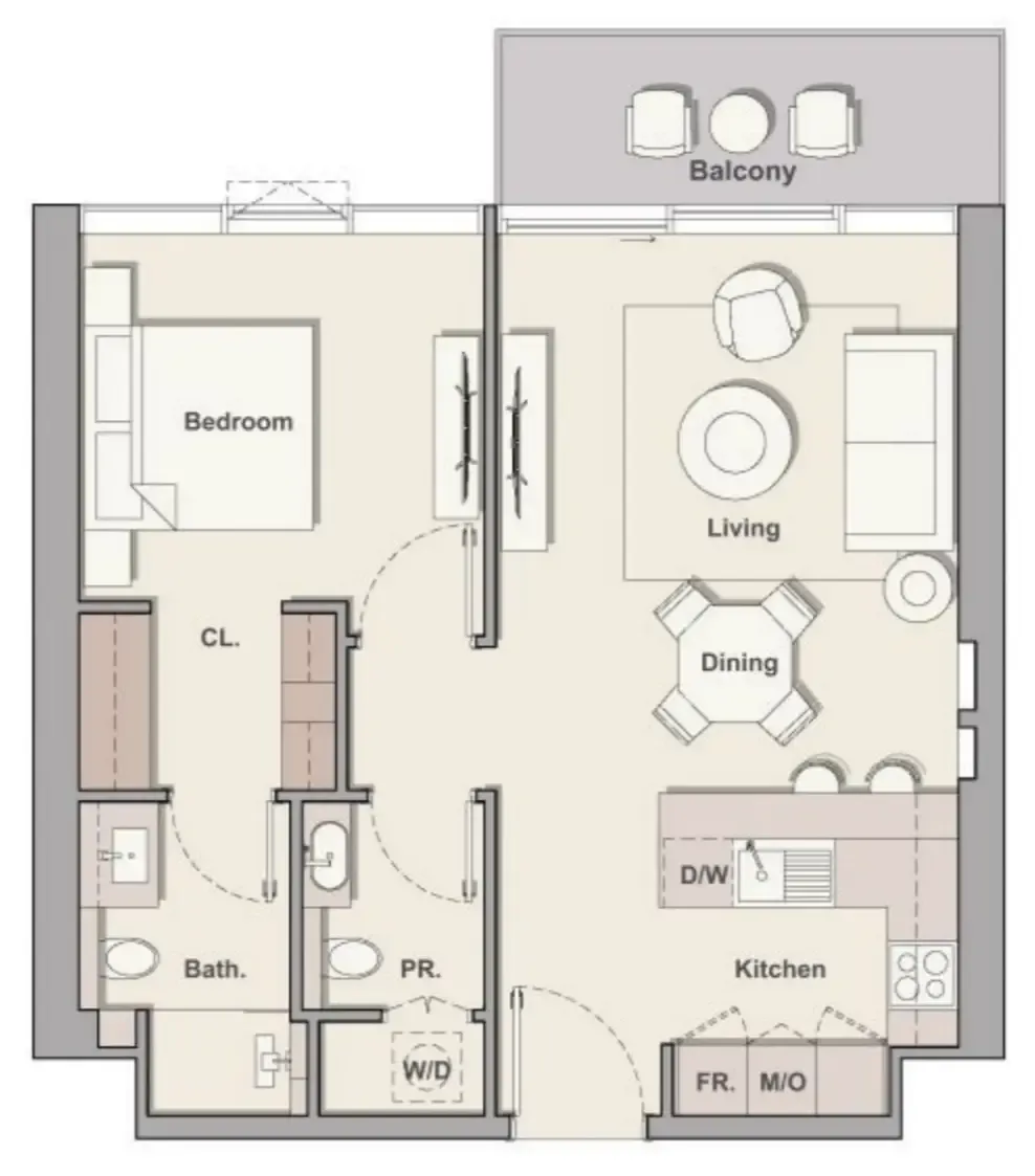 1 bed