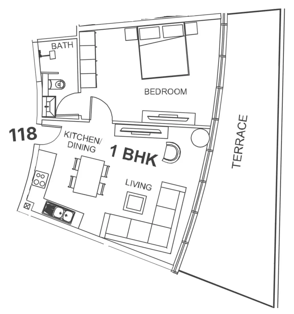 1 bed