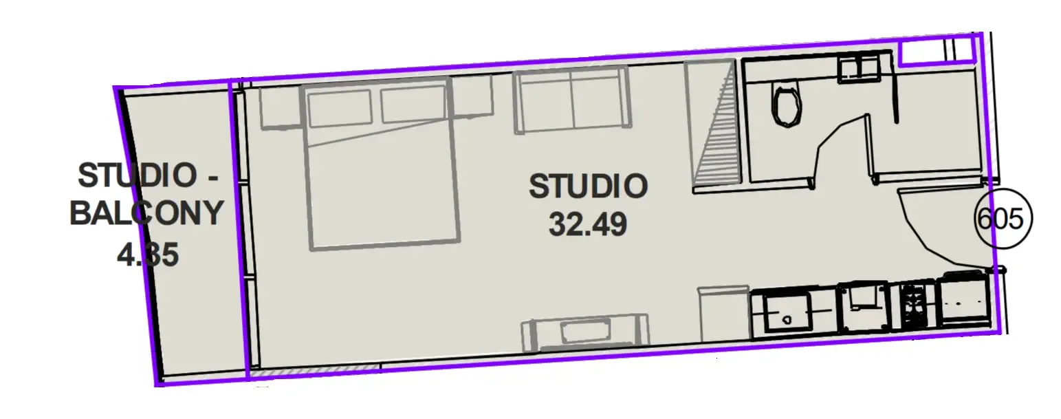 Lucky Aeon Lucky Oasis Residence Studio floor plan