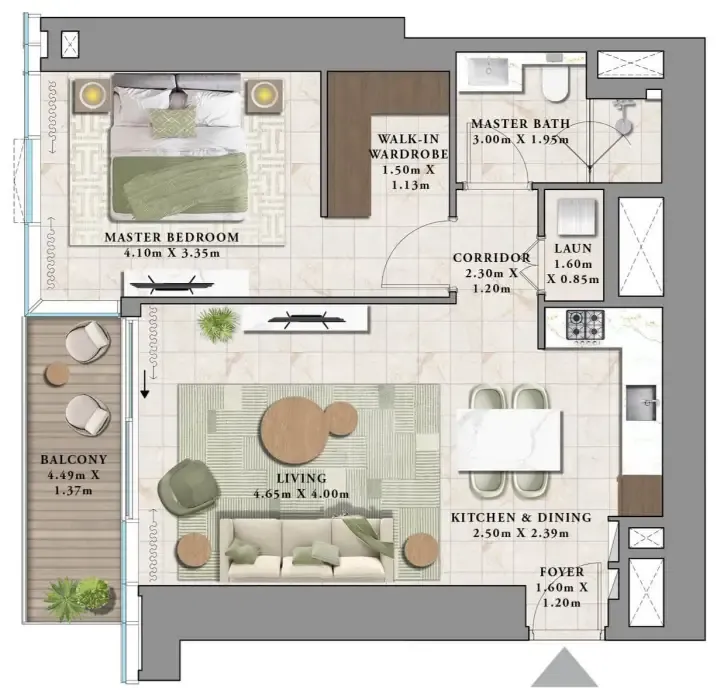 1BR Layout