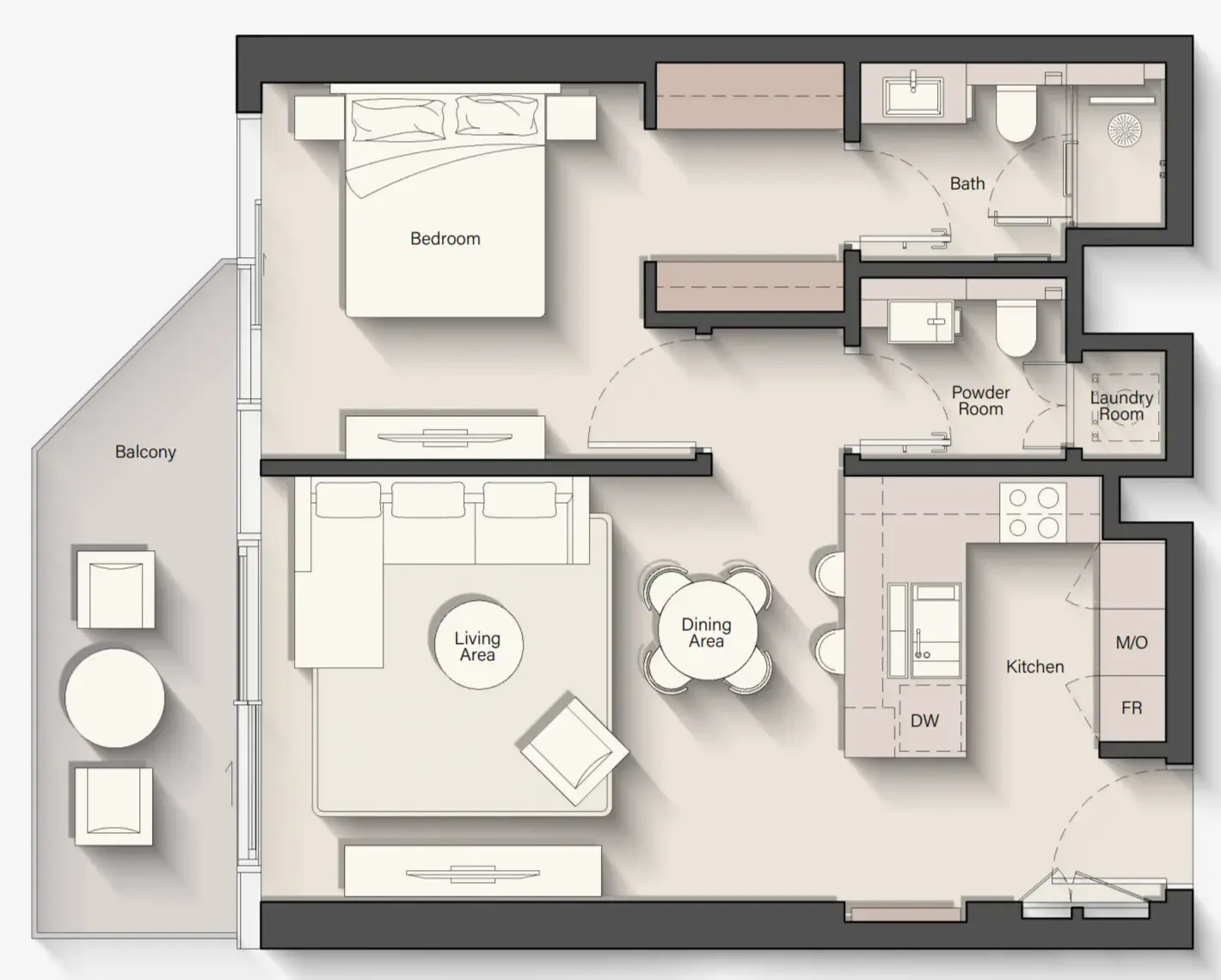 1 bed