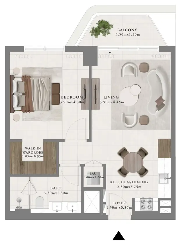 1 bed