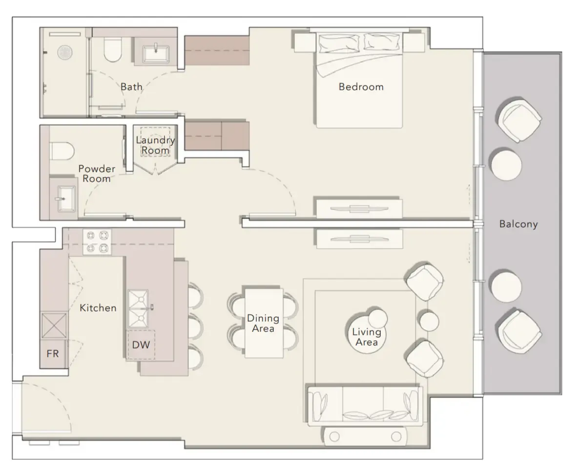 One River Point — 4 Bedrooms floor plan