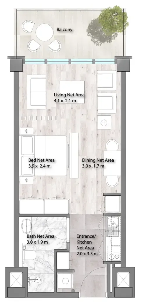 Studio floor plan