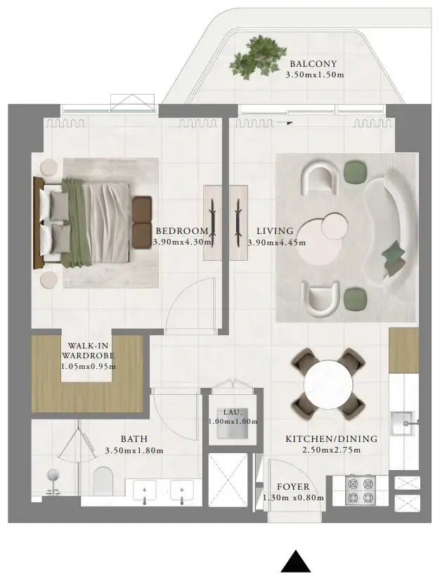 1 bed