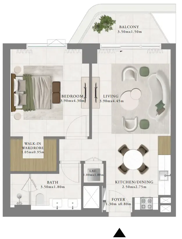 1 bed