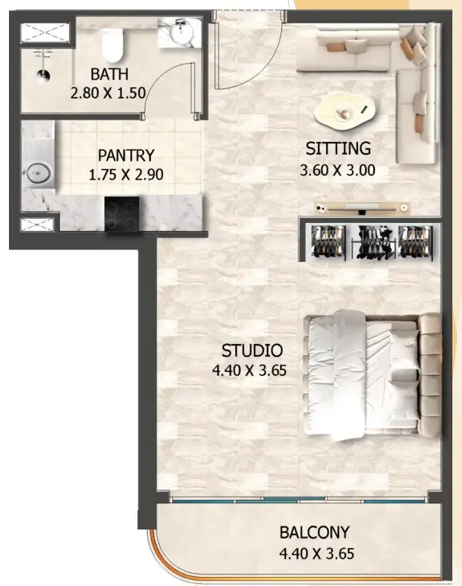 Studio floor plan
