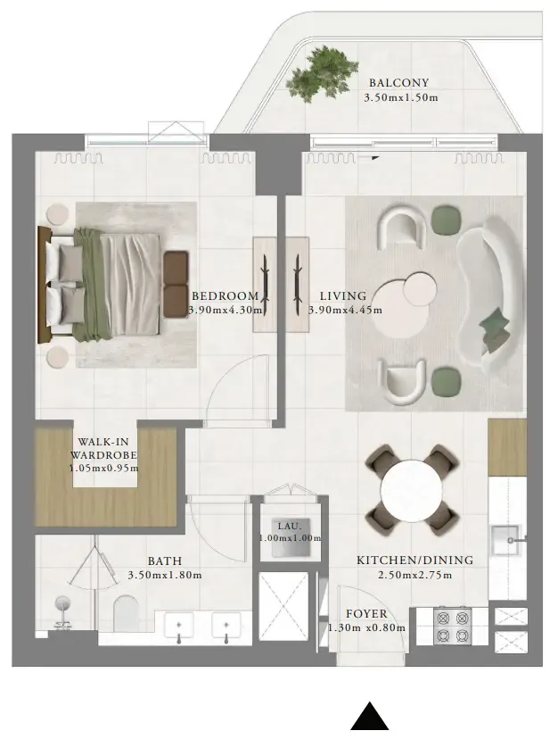 1 bed