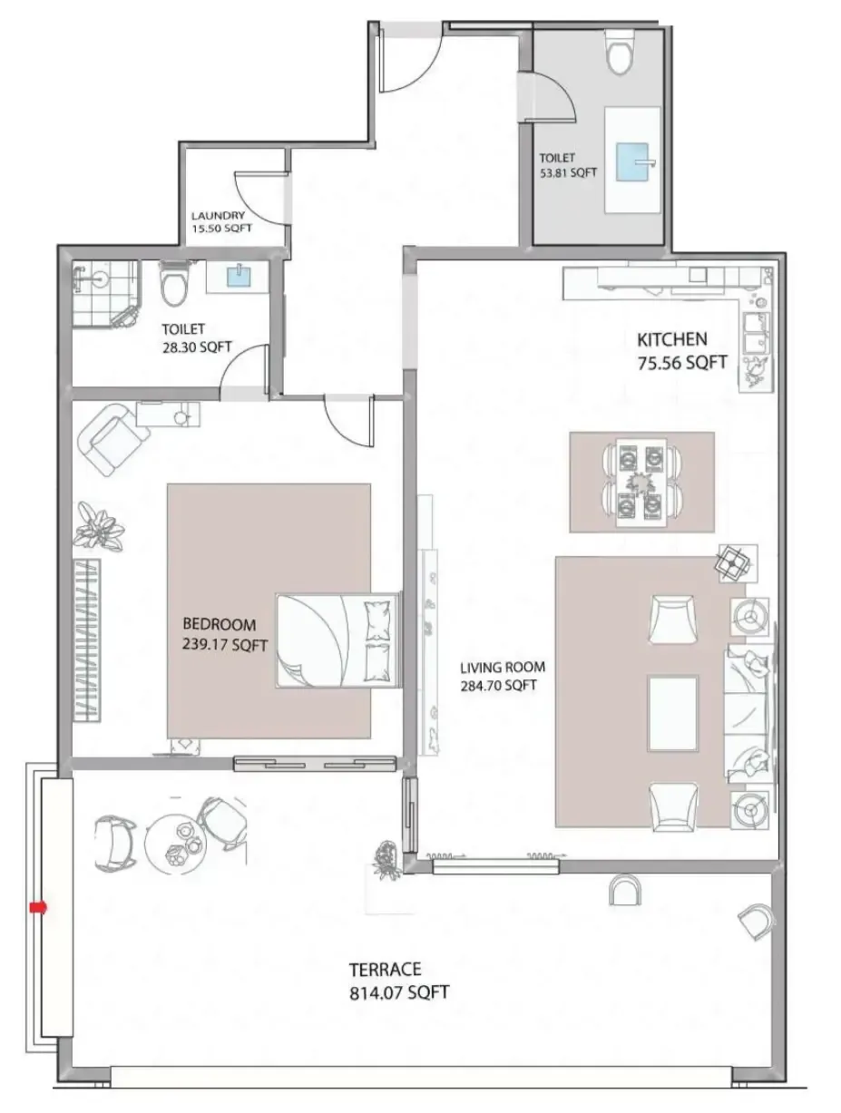 1 bed