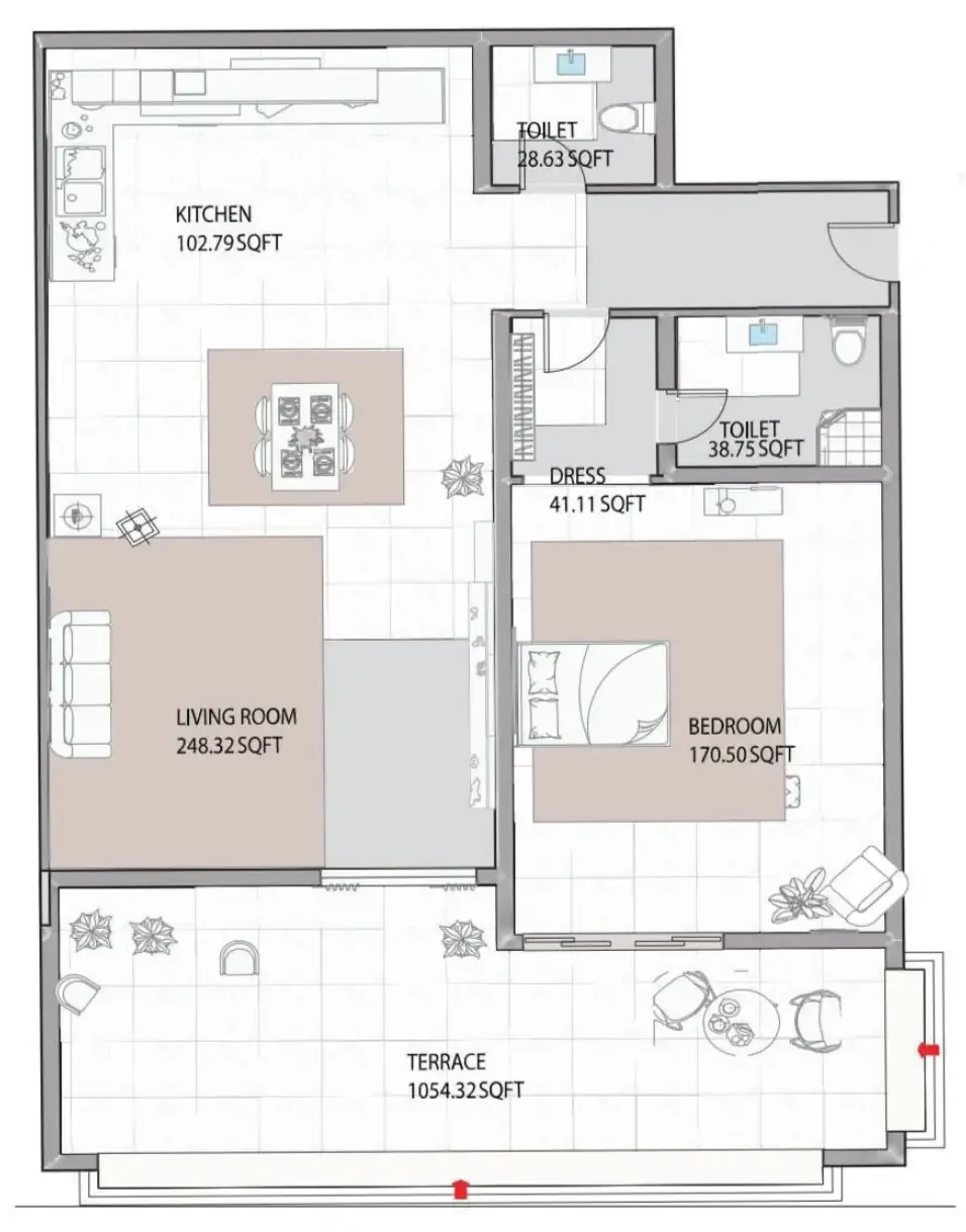 2 bed