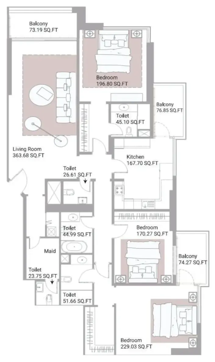 3BR Layout