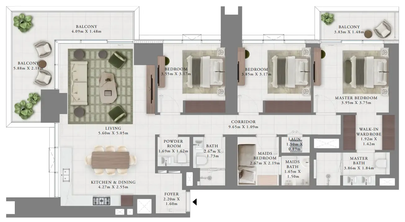 Emaar Creek Bay floor plan
