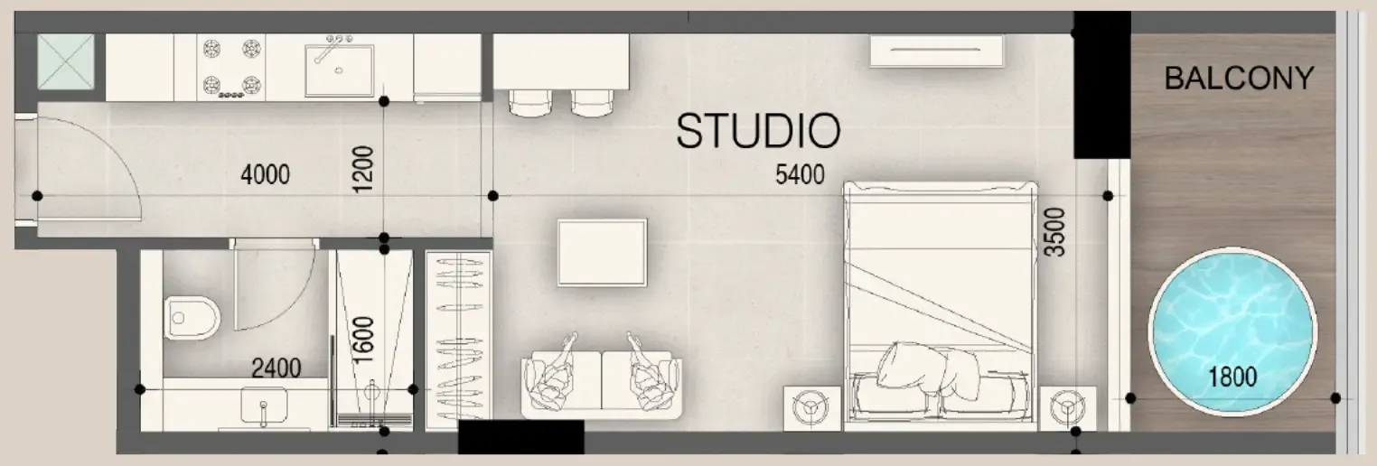 Studio floor plan
