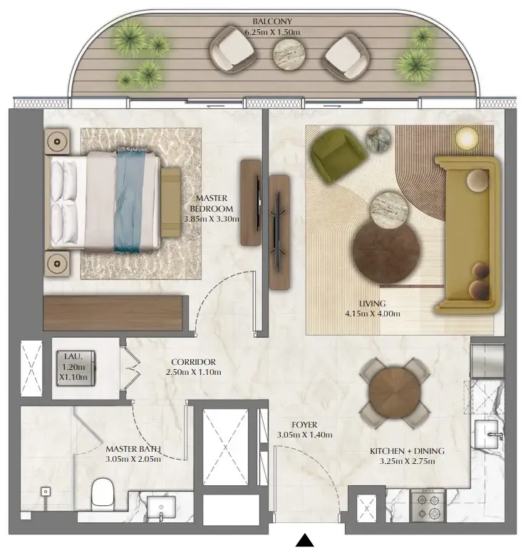 1 bed