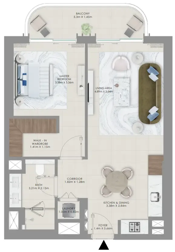 1 bed
