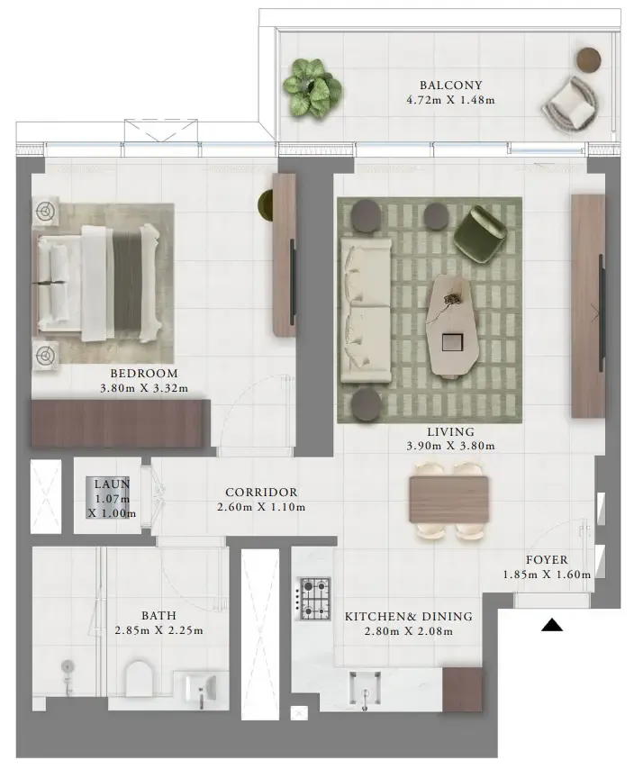 1 bed