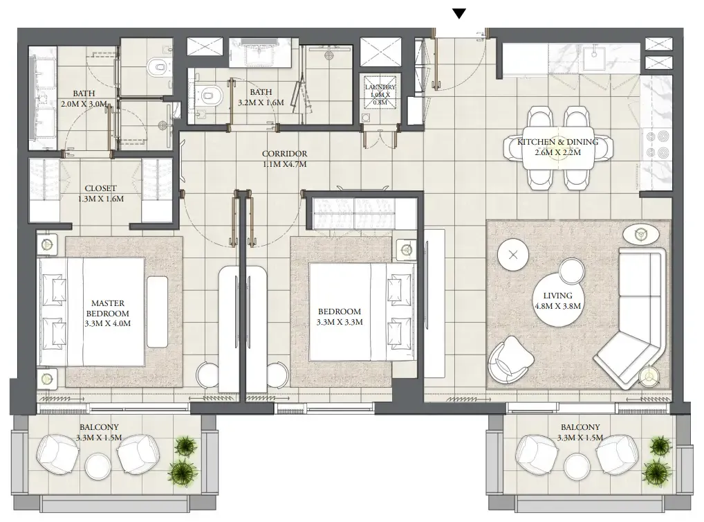 2BR Layout