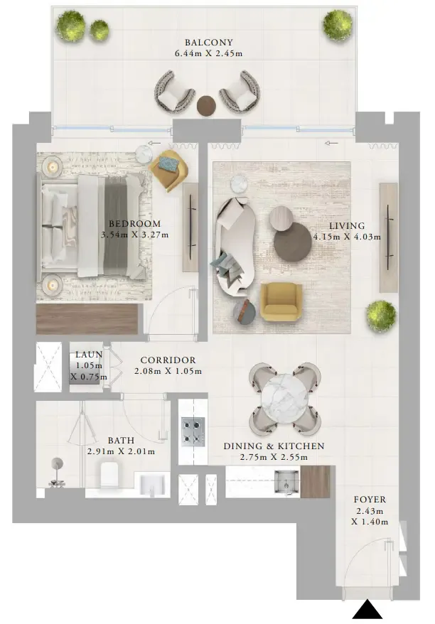 Creek Haven — 1 Bedroom floor plan