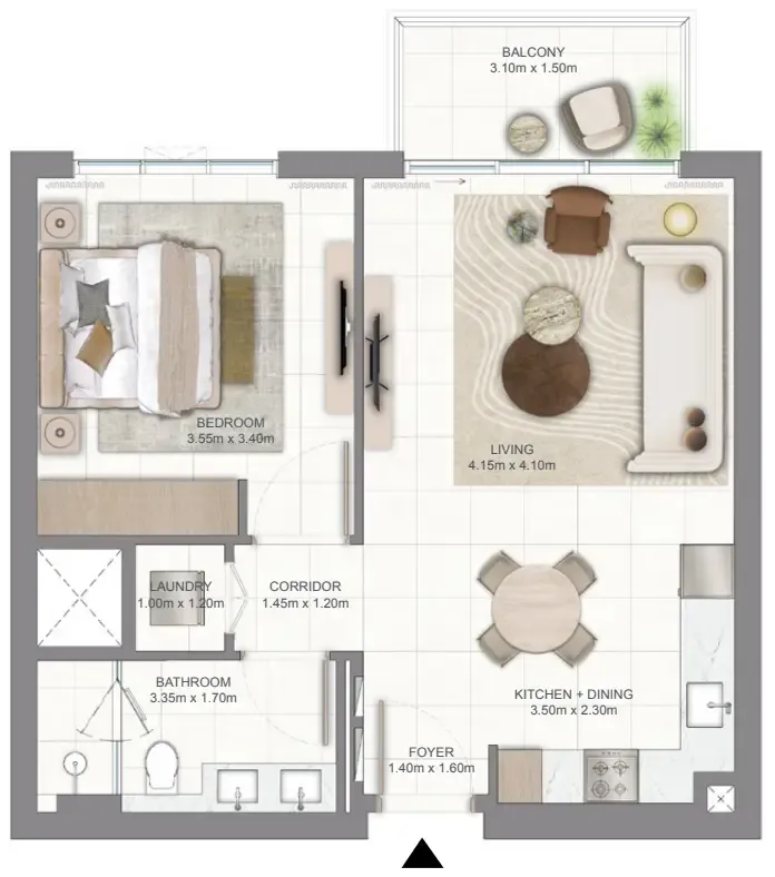 1 bed