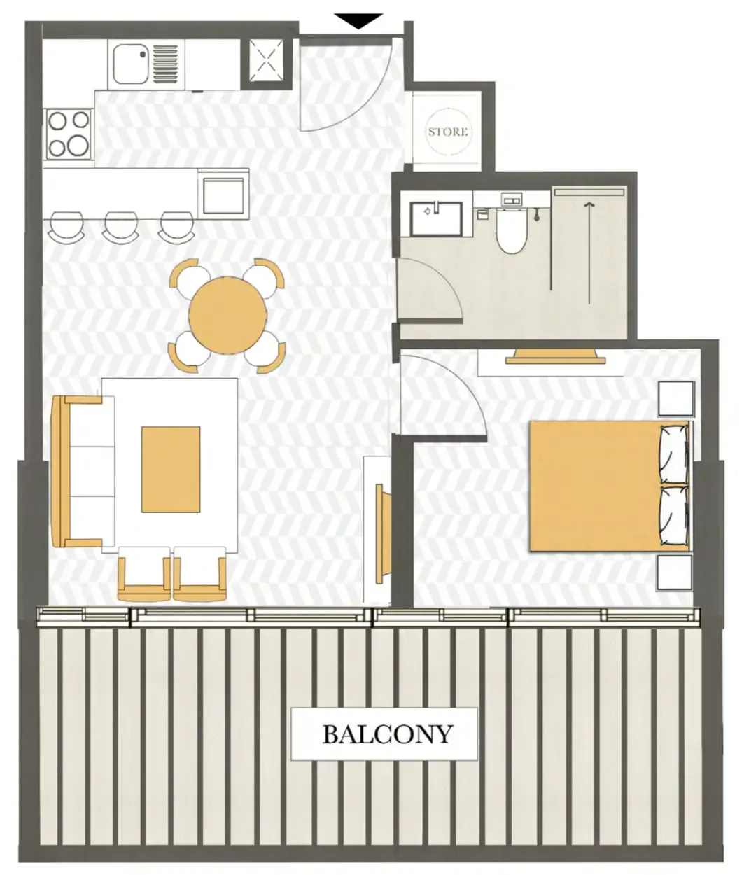 1 bed