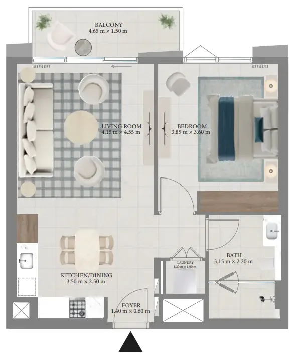 1 bed