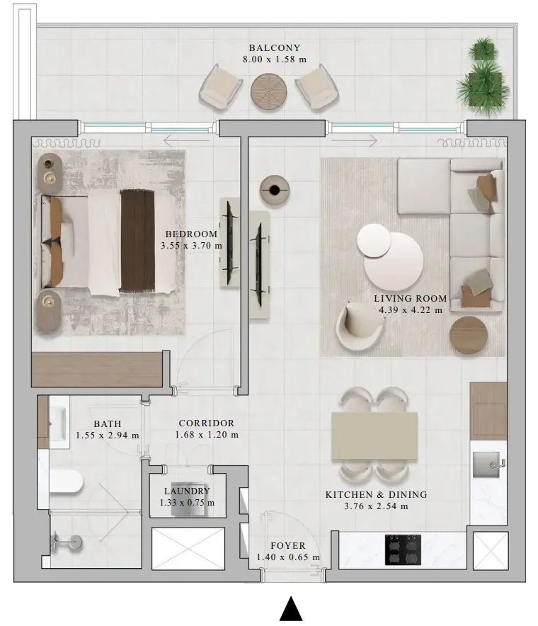 1 bed