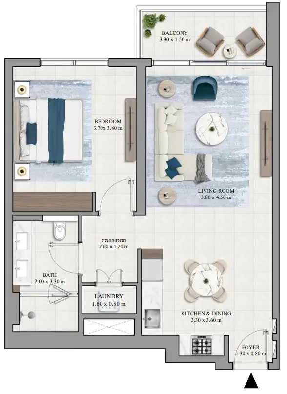 1 bed